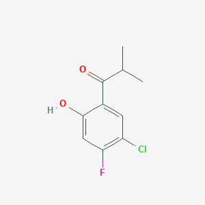 molecular formula C10H10ClFO2 B13523812 1-(5-Chloro-4-fluoro-2-hydroxyphenyl)-2-methylpropan-1-one 