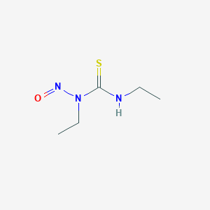 molecular formula C5H11N3OS B13523831 1,3-Diethyl-3-nitrosothiourea 