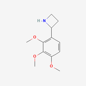 molecular formula C12H17NO3 B13523832 2-(2,3,4-Trimethoxyphenyl)azetidine 