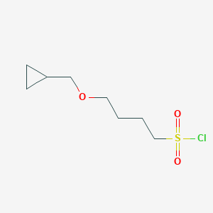 molecular formula C8H15ClO3S B13523835 4-(Cyclopropylmethoxy)butane-1-sulfonyl chloride 