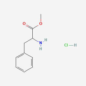 molecular formula C10H14ClNO2 B1352385 DL-Phenylalanine methyl ester hydrochloride CAS No. 5619-07-8