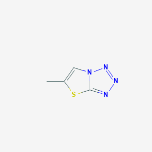 molecular formula C4H4N4S B13523860 5-Methyl[1,3]thiazolo[3,2-d]tetrazole CAS No. 19949-02-1