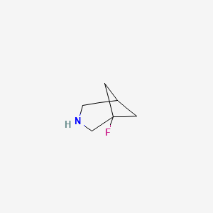 molecular formula C6H10FN B13523868 1-Fluoro-3-azabicyclo[3.1.1]heptane 