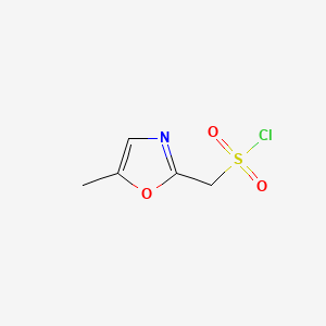 molecular formula C5H6ClNO3S B13523896 (5-Methyloxazol-2-yl)methanesulfonyl chloride 