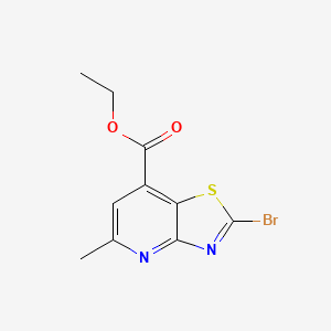 molecular formula C10H9BrN2O2S B13523898 Ethyl2-bromo-5-methyl-[1,3]thiazolo[4,5-b]pyridine-7-carboxylate 