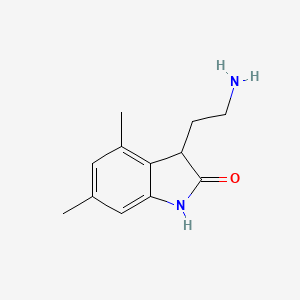 molecular formula C12H16N2O B13523912 3-(2-Aminoethyl)-4,6-dimethylindolin-2-one 