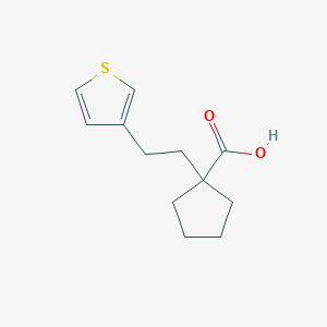 1-(2-(Thiophen-3-yl)ethyl)cyclopentane-1-carboxylic acid