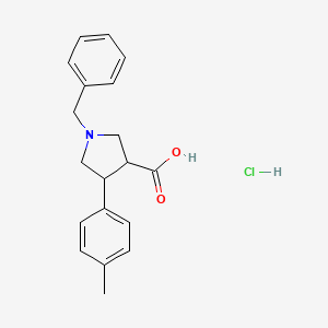 1-Benzyl-4-(4-methylphenyl)pyrrolidine-3-carboxylic acid hydrochloride