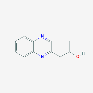 molecular formula C11H12N2O B13523955 1-(Quinoxalin-2-yl)propan-2-ol 