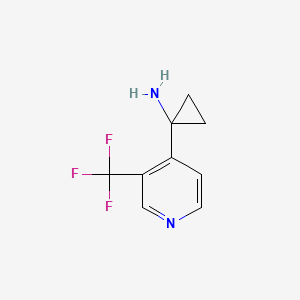 molecular formula C9H9F3N2 B13523956 1-(3-(Trifluoromethyl)pyridin-4-yl)cyclopropan-1-amine 