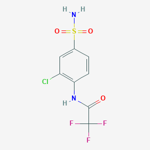 molecular formula C8H6ClF3N2O3S B13523992 N-(2-Chloro-4-sulfamoylphenyl)-2,2,2-trifluoroacetamide CAS No. 823786-78-3