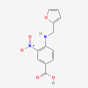 molecular formula C12H10N2O5 B1352401 4-[(2-呋喃甲基)氨基]-3-硝基苯甲酸 CAS No. 284672-98-6