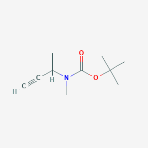 molecular formula C10H17NO2 B13524010 tert-butyl N-(but-3-yn-2-yl)-N-methylcarbamate 