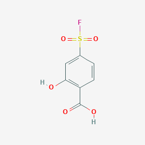 molecular formula C7H5FO5S B13524022 4-(Fluorosulfonyl)-2-hydroxybenzoicacid CAS No. 3324-01-4