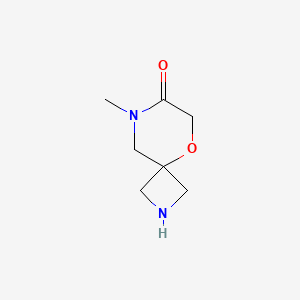 molecular formula C7H12N2O2 B13524026 8-Methyl-5-oxa-2,8-diazaspiro[3.5]nonan-7-one 