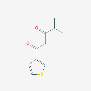 4-Methyl-1-(thiophen-3-yl)pentane-1,3-dione