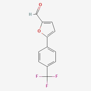 molecular formula C12H7F3O2 B1352405 5-[4-(Trifluoromethyl)phenyl]furan-2-carbaldehyde CAS No. 55377-77-0