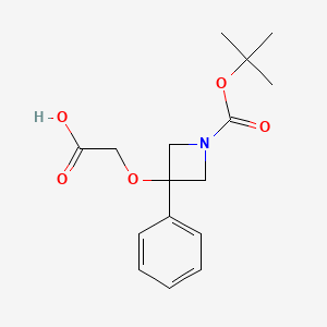 2-({1-[(Tert-butoxy)carbonyl]-3-phenylazetidin-3-yl}oxy)aceticacid