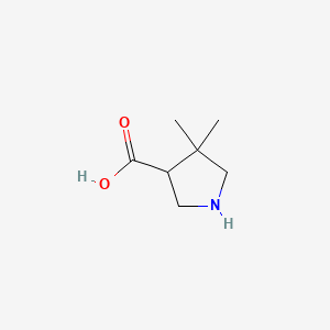 molecular formula C7H13NO2 B1352408 4,4-dimethylpyrrolidine-3-carboxylic Acid CAS No. 261896-35-9
