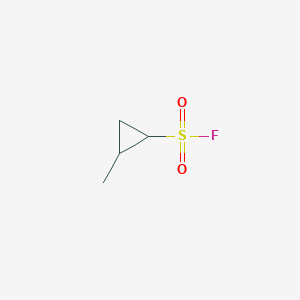 molecular formula C4H7FO2S B13524117 2-Methylcyclopropane-1-sulfonyl fluoride 