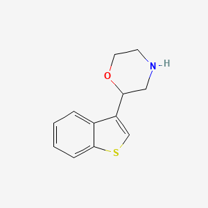 molecular formula C12H13NOS B13524143 2-(Benzothiophen-3-yl)morpholine 