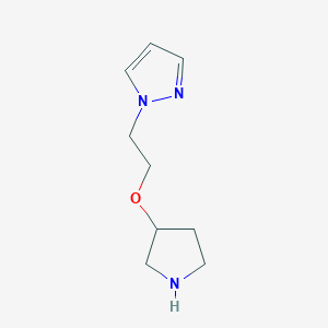 molecular formula C9H15N3O B13524166 1-(2-(Pyrrolidin-3-yloxy)ethyl)-1h-pyrazole 