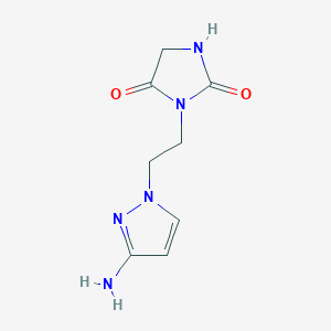 3-(2-(3-Amino-1h-pyrazol-1-yl)ethyl)imidazolidine-2,4-dione