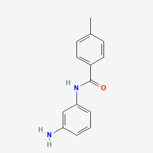 molecular formula C14H14N2O B1352418 N-(3-aminophenyl)-4-methylbenzamide CAS No. 613656-89-6