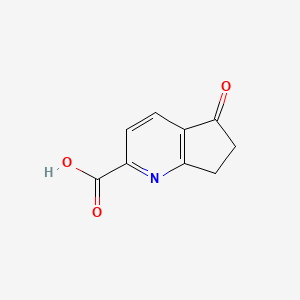 molecular formula C9H7NO3 B13524185 5-oxo-5H,6H,7H-cyclopenta[b]pyridine-2-carboxylic acid 