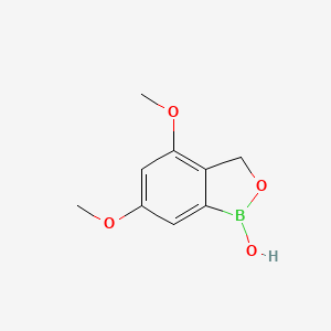 molecular formula C9H11BO4 B13524189 4,6-Dimethoxybenzo[c][1,2]oxaborol-1(3H)-ol 