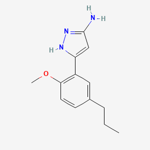 3-(2-methoxy-5-propylphenyl)-1H-pyrazol-5-amine