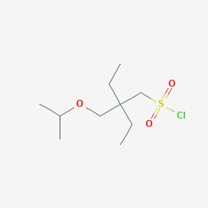 molecular formula C10H21ClO3S B13524232 2-Ethyl-2-(isopropoxymethyl)butane-1-sulfonyl chloride 