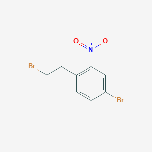 molecular formula C8H7Br2NO2 B13524236 4-Bromo-1-(2-bromoethyl)-2-nitrobenzene 