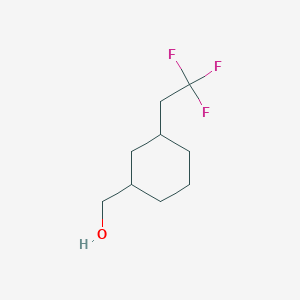 molecular formula C9H15F3O B13524307 [3-(2,2,2-trifluoroethyl)cyclohexyl]methanol,Mixtureofdiastereomers 