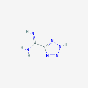 molecular formula C2H4N6 B13524316 1H-Tetrazole-5-carboximidamide CAS No. 501357-01-3