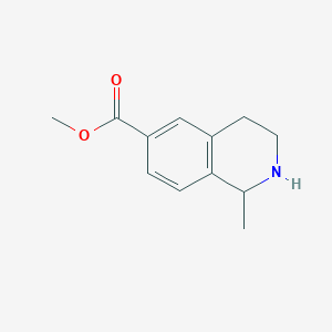 molecular formula C12H15NO2 B13524330 Methyl 1,2,3,4-tetrahydro-1-methyl-6-isoquinolinecarboxylate 