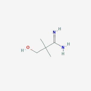 molecular formula C5H12N2O B13524352 3-Hydroxy-2,2-dimethylpropanimidamide 