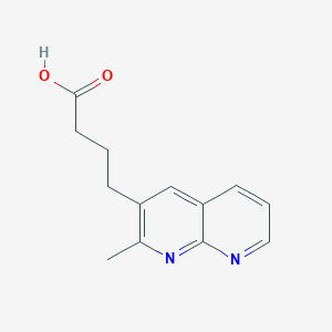 molecular formula C13H14N2O2 B13524357 4-(2-Methyl-1,8-naphthyridin-3-yl)butanoicacid 