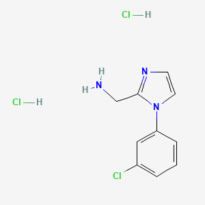 1-[1-(3-chlorophenyl)-1H-imidazol-2-yl]methanaminedihydrochloride