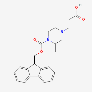 3-(4-{[(9H-fluoren-9-yl)methoxy]carbonyl}-3-methylpiperazin-1-yl)propanoicacid