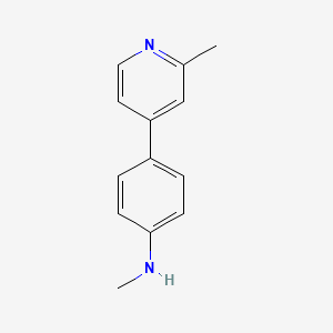 molecular formula C13H14N2 B13524388 N-methyl-4-(2-methylpyridin-4-yl)aniline 