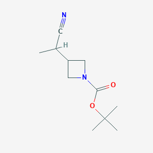 Tert-butyl 3-(1-cyanoethyl)azetidine-1-carboxylate