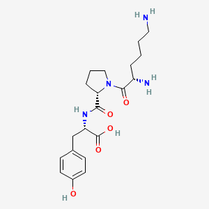 molecular formula C20H30N4O5 B1352444 (2S)-2-[[(2S)-1-[(2S)-2,6-diaminohexanoyl]pyrrolidine-2-carbonyl]amino]-3-(4-hydroxyphenyl)propanoic acid 