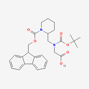 2-{[(tert-butoxy)carbonyl][(1-{[(9H-fluoren-9-yl)methoxy]carbonyl}piperidin-2-yl)methyl]amino}acetic acid