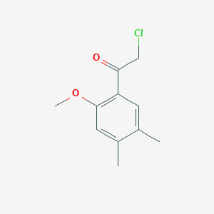 molecular formula C11H13ClO2 B13524456 2-Chloro-1-(2-methoxy-4,5-dimethylphenyl)ethan-1-one 