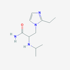 molecular formula C11H20N4O B13524472 3-(2-Ethyl-1h-imidazol-1-yl)-2-(isopropylamino)propanamide 