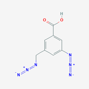 molecular formula C8H6N6O2 B13524473 3-Azido-5-(azidomethyl)benzoic acid 