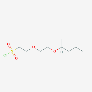 molecular formula C10H21ClO4S B13524478 2-(2-((4-Methylpentan-2-yl)oxy)ethoxy)ethane-1-sulfonyl chloride 