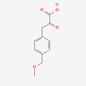 molecular formula C11H12O4 B13524497 3-(4-(Methoxymethyl)phenyl)-2-oxopropanoic acid 