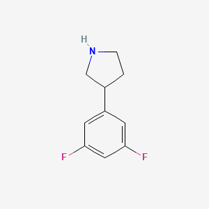 molecular formula C10H11F2N B13524510 3-(3,5-Difluorophenyl)pyrrolidine 